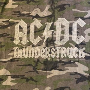 AC/DC Thunderstruck Green Camouflage Tee